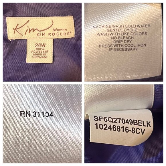 NWT Kim Rogers Women Plus  24W Water Color Sleeveless Dress Midi Career Event - Picture 11 of 16